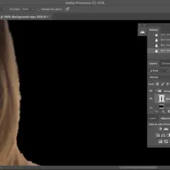 Demonstrates how to cut out an image in Photoshop, showing the Layers panel with a "Background copy" layer selected.