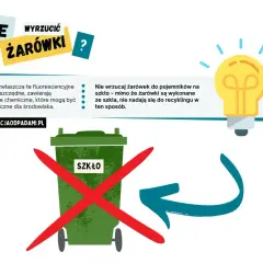 Gdzie wyrzucić żarówki? Nie do szkła! Zawierają substancje chemiczne. Sprawdź na segreagacjaodpadami.pl.
