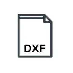 Ikona pliku z napisem DXF. Dowiedz się, dxf czym otworzyć, aby edytować projekty CAD.