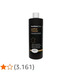Flasche "Leather Cleaner" von FurnitureClinic. Ideal, um hartnäckigen Schmutz und Wachs aus Leder zu entfernen.