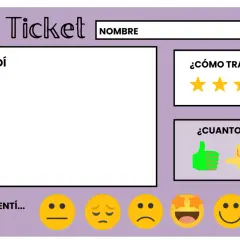 Un **exit ticket** para reflexionar sobre el aprendizaje del día, cómo trabajé y cómo me sentí.