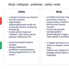 Akcje i obligacje: zalety i wady. Co to znaczy inwestować? Akcje mogą rosnąć, ale są ryzykowne. Obligacje są bezpieczniejsze.