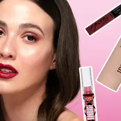 Labbra rosse e occhi scintillanti per un perfetto trucco per San Valentino. Prodotti Astra Make-up in primo piano.