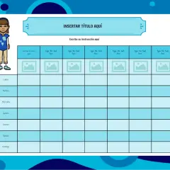 Plantillas imprimibles para organizar tareas semanales. Incluye espacios para título, instrucciones, días de la semana y tareas diarias.