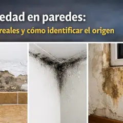Manchas de moho y desconchones en paredes, mostrando la necesidad de quitar humedad pared.