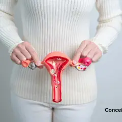 Modelo de útero y ovarios. El flujo clara de huevo es clave para la fertilidad.