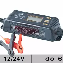 Inteligentna ładowarka MW-SC6B do akumulatorów 12V/24V, prąd ładowania do 6A. Dowiedz się, jak długo ładować akumulator 12v.