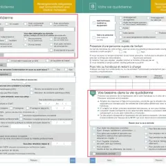 Formulaire pour une demande de carte d'invalidité, section "Votre vie quotidienne".