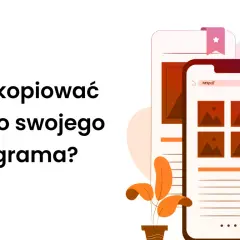 Kobieta z telefonem uczy się, jak skopiować link do swojego Instagrama.
