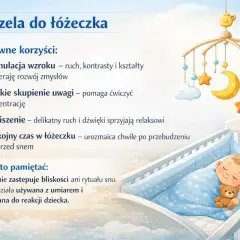 Karuzela do łóżeczka od kiedy? Stymuluje wzrok, pomaga ćwiczyć koncentrację i wycisza. Urozmaica czas malucha w łóżeczku.