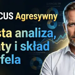 Mężczyzna w białej koszuli analizuje wykresy i wykresy kołowe, prezentując proste zarządzanie aktywami finansowymi.