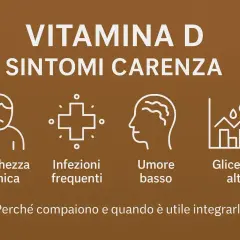 Carenza vitamina D: sintomi neurologici come stanchezza, umore basso, infezioni frequenti e glicemia alta.