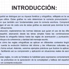 Introducción a la ortografía del español, explorando las reglas de las palabras con be y su correcta escritura.