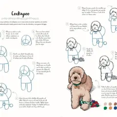 Dibujos de perros: tutorial paso a paso para dibujar un cockapoo. ¡Un compañero adorable y juguetón!