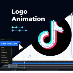 Learn how to create a smooth logo animation, like this TikTok-inspired one, using easing curves like "Ease Out Cubic" in this tutorial.