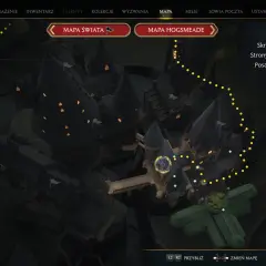 Mapa Hogwartu z zaznaczonymi płomieniami fiuu. Widać skrzydła zamku, bibliotekę i inne lokacje. Klucze Dedala są ukryte w zamku.