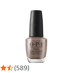 OPI Nail Lacquer bottle in a taupe shade with a black cap.