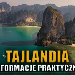 Piękne krajobrazy Tajlandii, turkusowa woda, łodzie i góry. Czy w Tajlandii jest bezpiecznie? Praktyczne informacje dla podróżujących.
