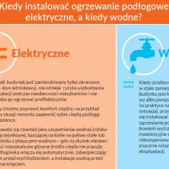 Porównanie rodzajów ogrzewania podłogowego: elektryczne do domków letniskowych i wodne do stałego zamieszkania.