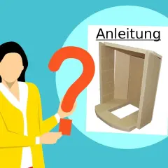 Frau mit Fragezeichen vor Anleitung zum feuerraumauskleidung selber machen.