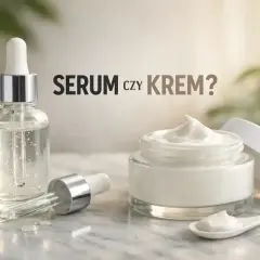 Szklana buteleczka z pipetką i gęsty krem w słoiczku. Co to jest serum? To lekka, skoncentrowana formuła pielęgnacyjna.