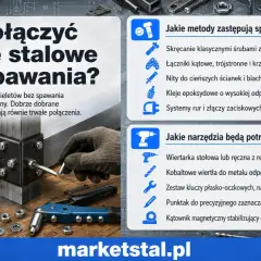 Jak łączyć rury stalowe bez spawania? Montaż profili metalowych za pomocą śrub, nitów, klejów lub systemów zaciskowych. Narzędzia i metody.