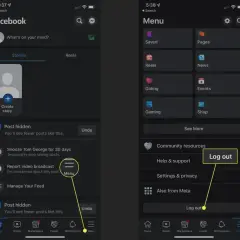 Jak wylogować się z Messengera? Kliknij Menu, a następnie "Wyloguj".
