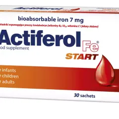 Actiferol Fe Start, suplement diety z żelazem, dla niemowląt, dzieci i dorosłych. 30 saszetek.