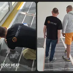 Montaż folii grzewczej COSY HEAT. Niskie koszty eksploatacji to przyszłość komfortowego ogrzewania.