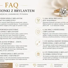 FAQ o pierścionkach z brylantem. Dowiedz się o właściwościach kamieni szlachetnych, ich cenie, pielęgnacji i inwestycyjnej wartości.