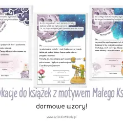 Dedykacja do książki na ślub z Małym Księciem. Wzory z cytatami i miejscem na wpisanie życzeń.