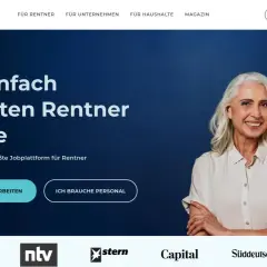 Engagierter Ruhestand: Eine lächelnde Seniorin wirbt für die Jobplattform "silvertalent", die Rentnern neue Möglichkeiten bietet.