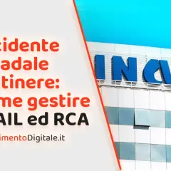 Incidente stradale in itinere: come gestire INAIL ed RCA. Edificio INAIL sullo sfondo.