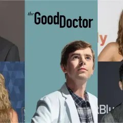 Die Hauptdarsteller der Serie "The Good Doctor": Freddie Highmore, Richard Schiff, Antonia Thomas, Will Yun Lee und Paige Spara.