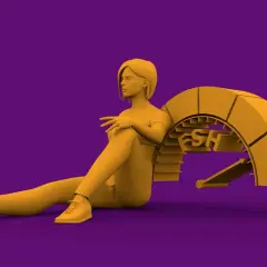 Żółta postać siedzi obok wskaźnika z napisem "FSH". Czy to badanie jest dla Ciebie?