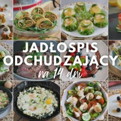 Jadłospis odchudzający na 14 dni. Inspiracje, co jeść żeby schudnąć z brzucha: ryby, mięso, warzywa, owoce, jajka.