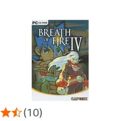 Okładka gry PC CD-ROM Breath of Fire IV z postaciami Ryu i Fou-Lu.