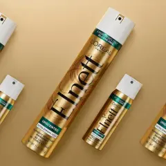 Fijador Elnett de L'Oréal Paris, con fijación extra fuerte y sin silicona, para un peinado perfecto y duradero.