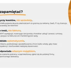 Podatek u źródła (WHT) dotyczy kosztów, nie sprzedaży. Kluczowa jest treść umowy, nie faktura. UPO nie działa automatycznie. Płatnik odpowiada własnym majątkiem.