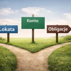 Rozdroże finansowe: ścieżka do konta, lokaty czy obligacji? Wybór zależy od Ciebie.