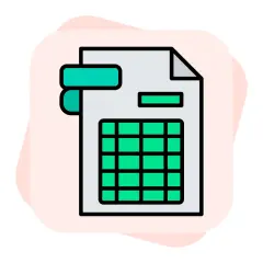 Ikona arkusza kalkulacyjnego z zieloną siatką, symbolizująca blokowanie komórek Excel.