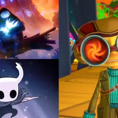 Ori, Hollow Knight i Raz z Psychonauts - bohaterowie najlepszych gier platformowych.