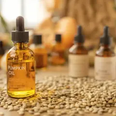 Aceite de semilla de calabaza, ideal para el crecimiento del cabello y la reducción de la pérdida de cabello. Un aliado natural contra el DHT.