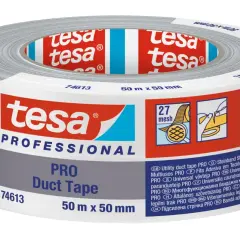 Rolka taśmy tesa PRO Duct Tape, 50 m x 50 mm, idealna do profesjonalnych zastosowań.