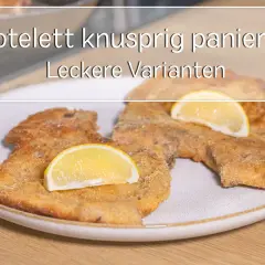 Knusprig panierte Koteletts mit Zitrone, die perfekte Kotelett panieren reihenfolge für ein leckeres Gericht.