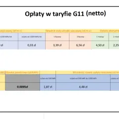Taryfa G11: opłaty przejściowe, stałe, abonamentowe i mocowe. Sprawdź, jaka taryfa prądu jest najtańsza dla Twojego zużycia.