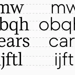 Líneas de texto con letras minúsculas: "mw", "obqh", "cears", "ijftl" y sus variaciones.