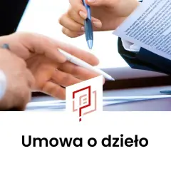 Podpisanie umowy o dzieło. Dyskutowanie o szczegółach i podatkach związanych z realizacją projektu.