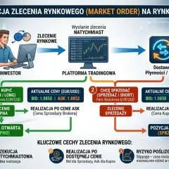 Trader, kto to? Inwestor wysyła zlecenie rynkowe przez platformę, by szybko kupić lub sprzedać walutę na rynku Forex.
