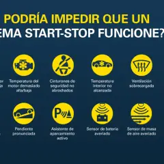¿Qué hacer si da error start/stop? Causas: temperatura, cinturones, puertas, capó, batería, etc.